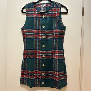 Plaid Button-Down Mini Dress